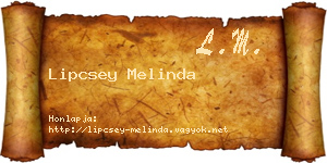 Lipcsey Melinda névjegykártya