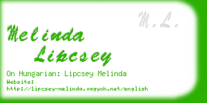 melinda lipcsey business card